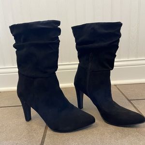 Black bootie heels size 9
